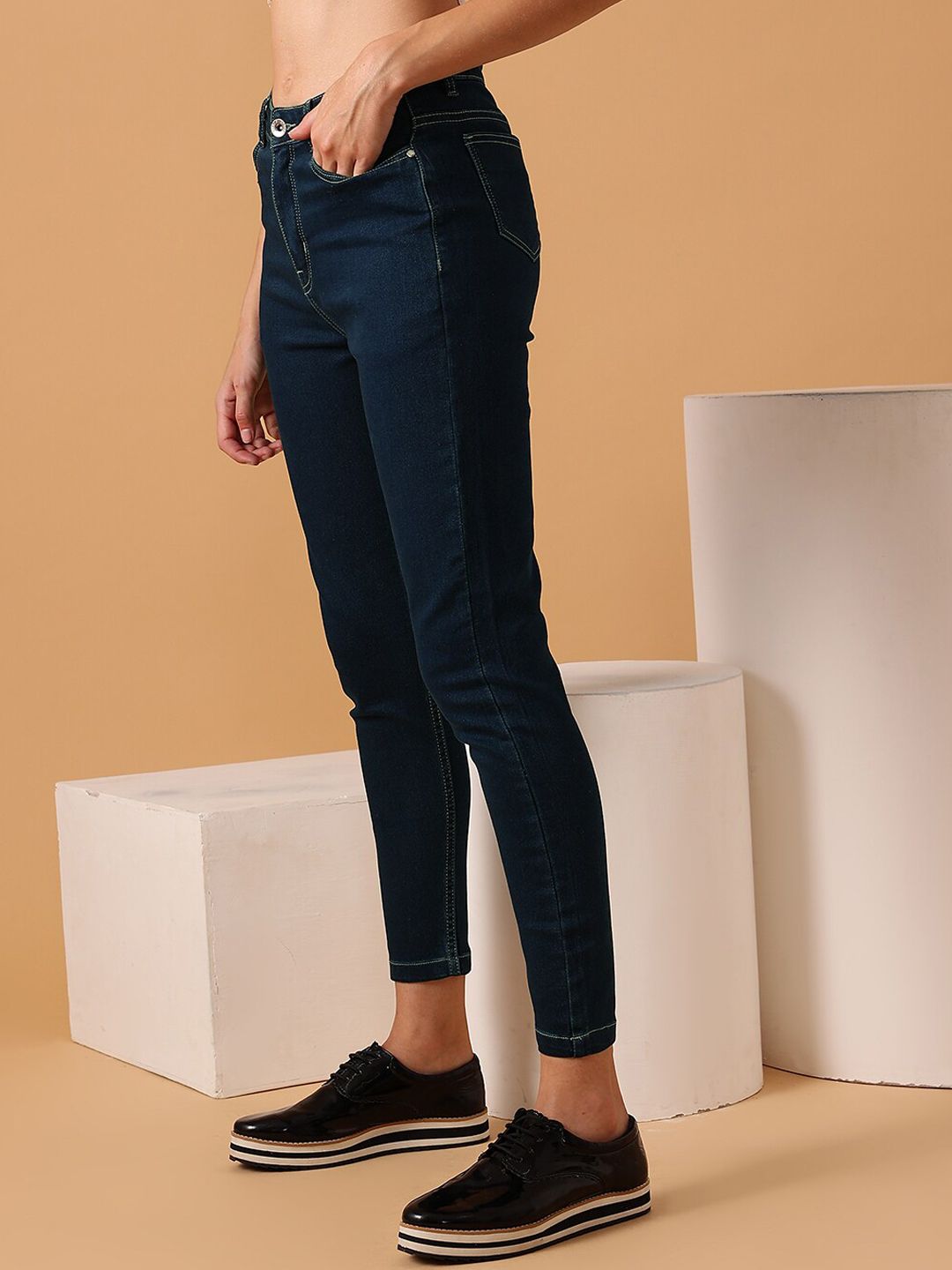 STREET 9 BASICS Women Narrow Slim Fit Clean Look Stretchable Jeans