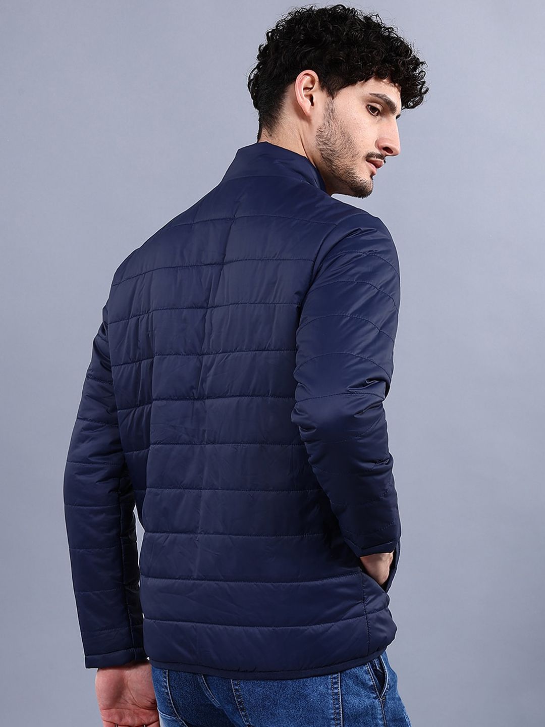The Indian Garage Co Men Colourblock Regular Fit Puffer Jacket