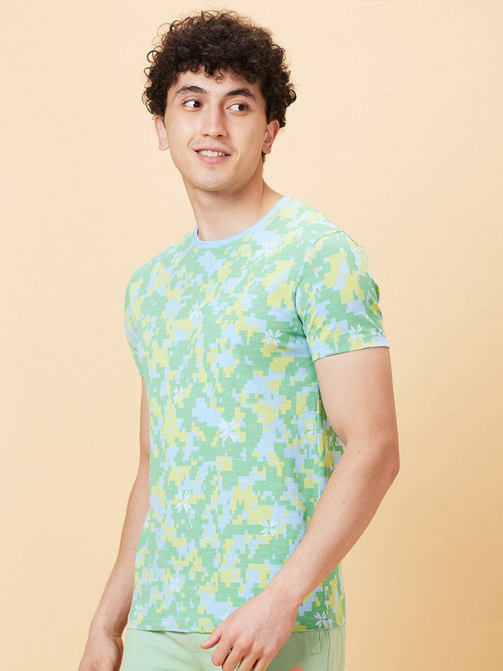 Being Human Geometric Printed Short Sleeves T-shirt