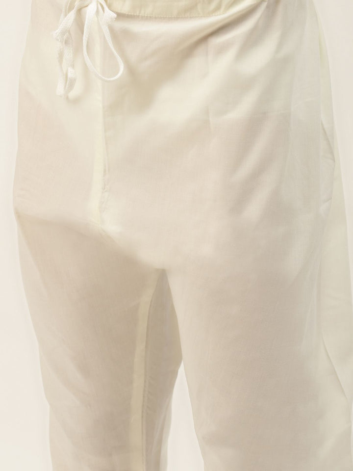 SOJANYA Men Pink & Golden Self Design Kurta with Churidar & Nehru Jacket