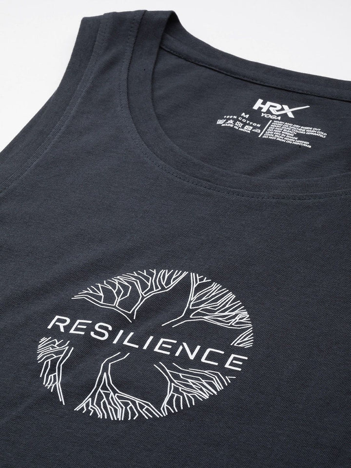 HRX by Hrithik Roshan Men Typography Printed Pure Cotton Yoga T-shirt