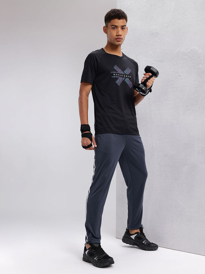 HRX by Hrithik Roshan Men Mid-Rise Rapid-Dry Training Track Pants with Toggle