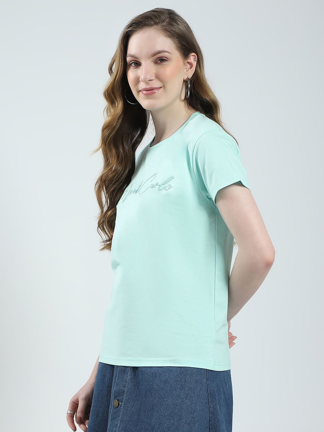 Monte Carlo Brand Logo Embroidered T-shirt
