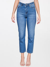 AND Women Mom Fit Cotton Trousers