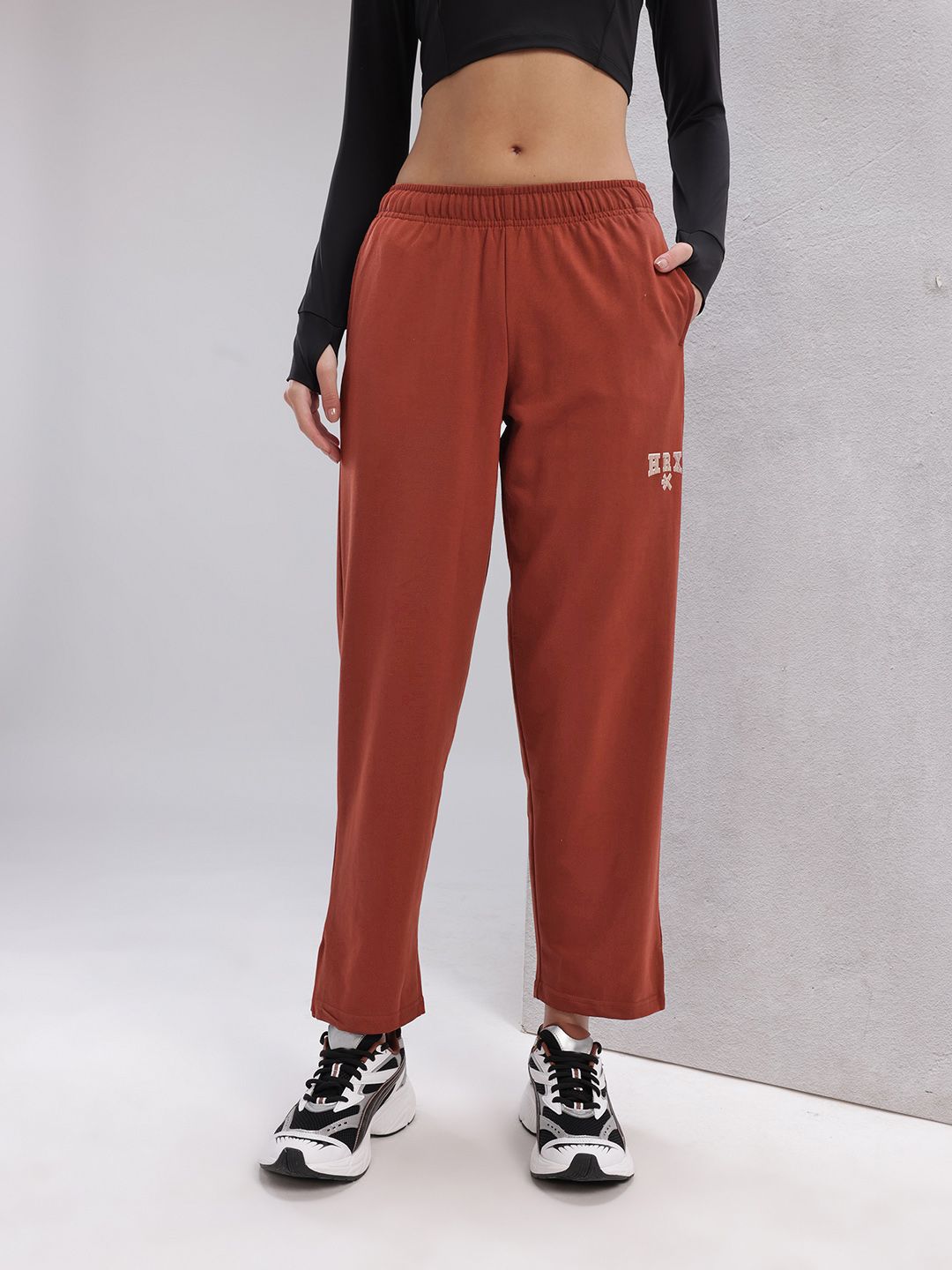 HRX by Hrithik Roshan Women Brand Logo Detail Training Track Pants