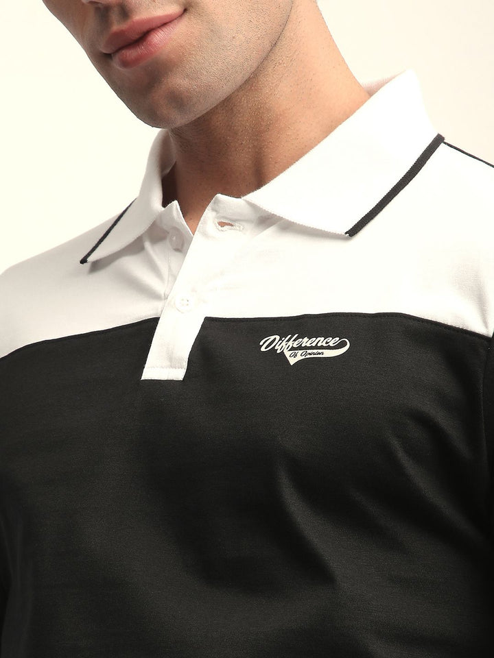 Difference of Opinion Men Long Sleeve Regular Fit Polo Tshirt