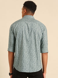 Being Human Slim Fit Opaque Printed Pure Cotton Casual Shirt