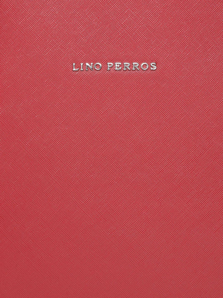 Lino Perros Red Solid Laptop Bag