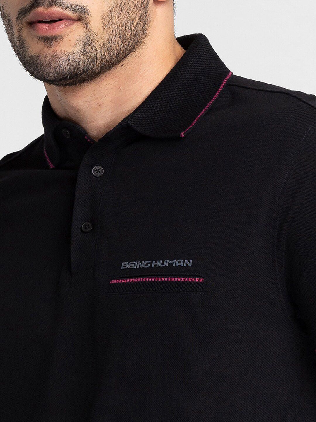 Being Human Polo Collar Short Sleeves T-shirt