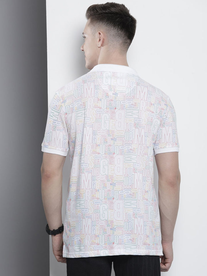 The Indian Garage Co Men Typography Printed Polo Collar T-shirt