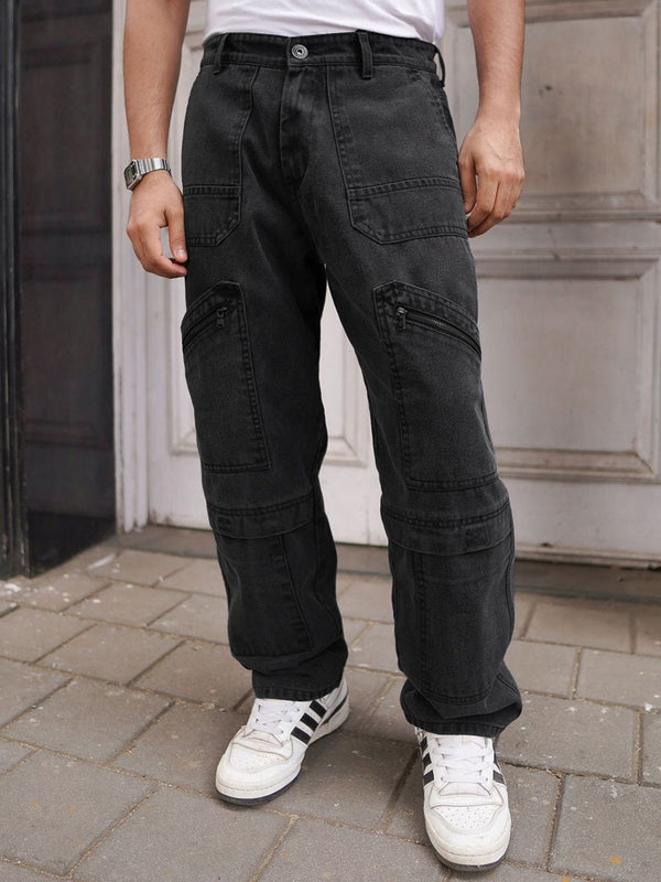 Powerlook Men Boyfriend Fit Cargo Jeans