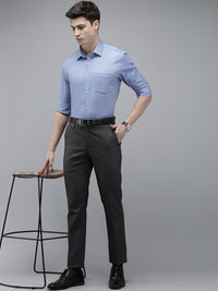 Park Avenue Pure Cotton Self Design Slim Fit Cutaway Collar Formal Shirt