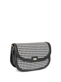 Berrylush Women Checked Structured Sling Bag