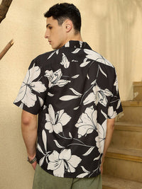 DENNISON Men Floral Printed Drop Shoulder Oversized Shirt