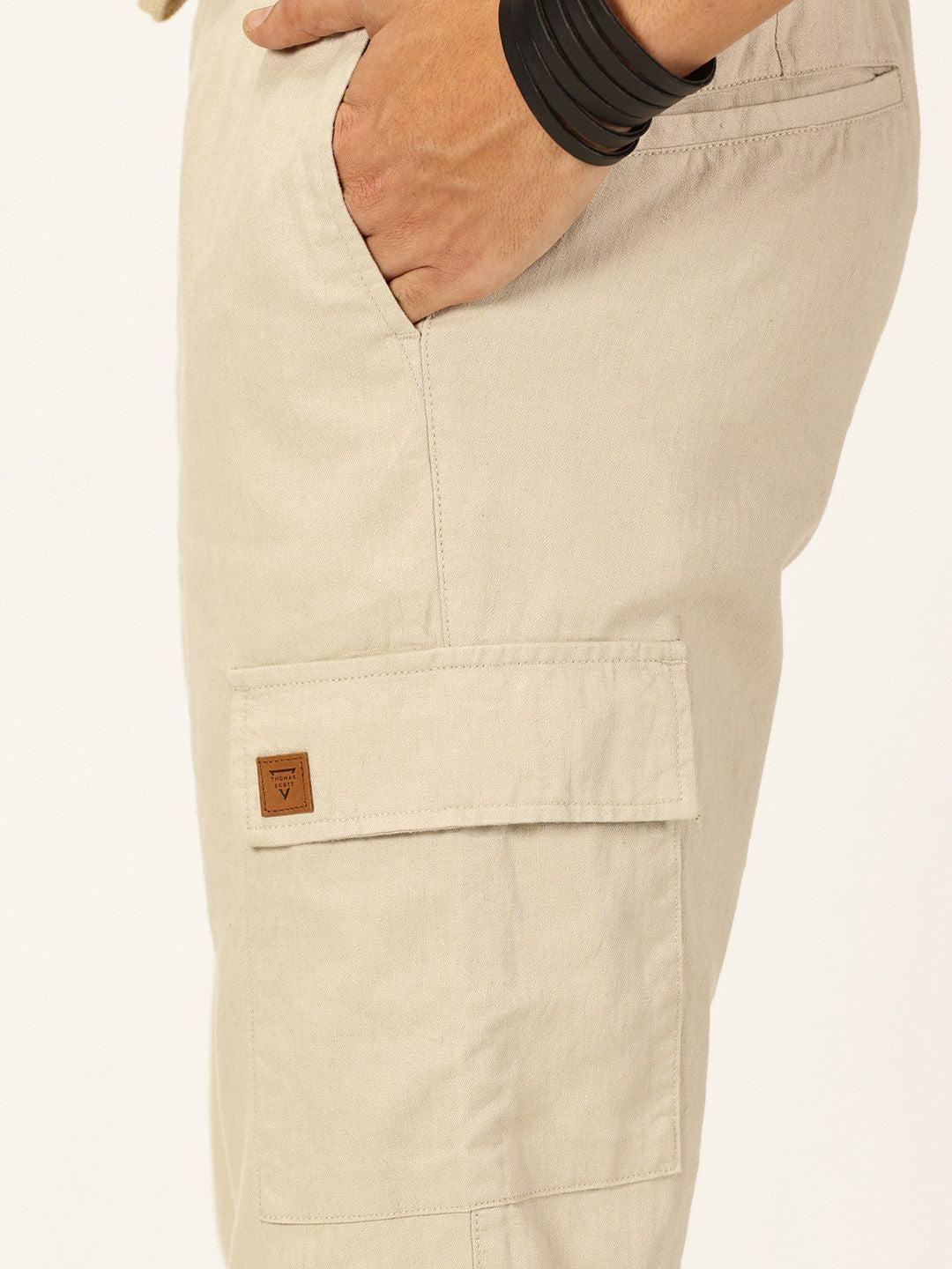 Thomas Scott Men Classic Cotton Linen Casual Trouser