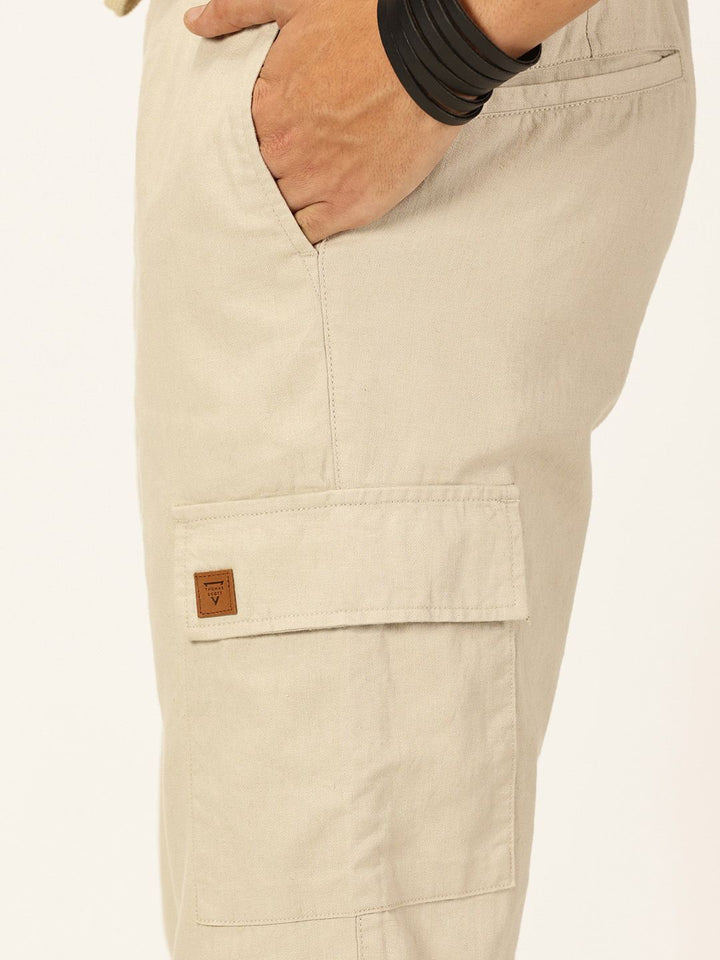 Thomas Scott Men Classic Cotton Linen Casual Trouser