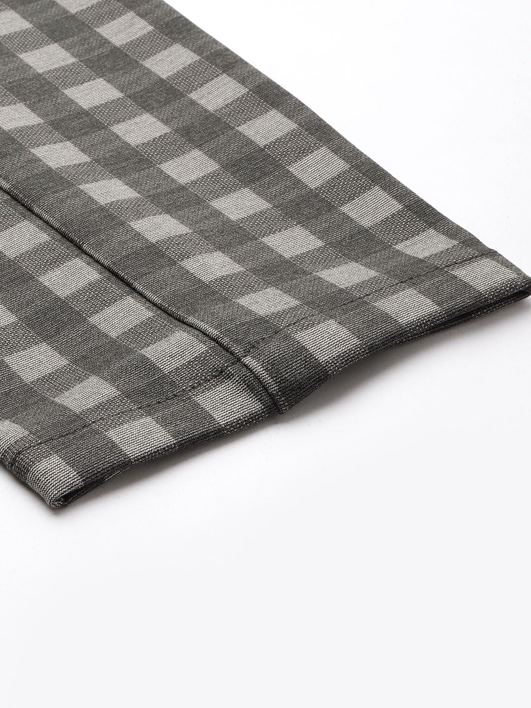 The Indian Garage Co. X Luxe Men Checked Slim Fit Trousers