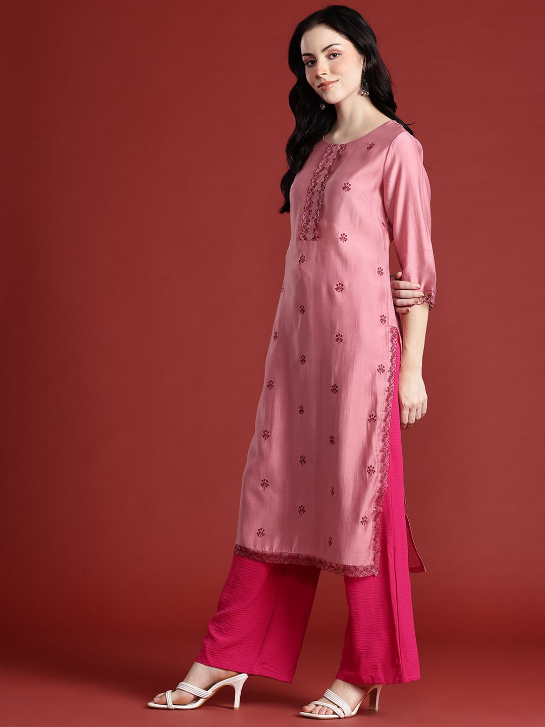Anouk Embroidered Sequined Kurta