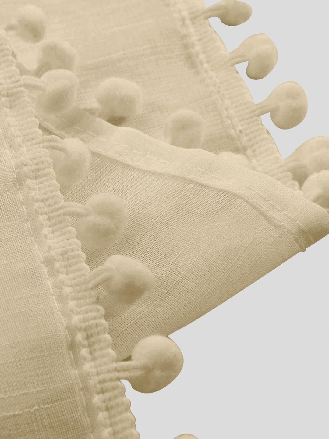 URBAN SPACE Taupe 2-Pieces Sheer Window Curtains