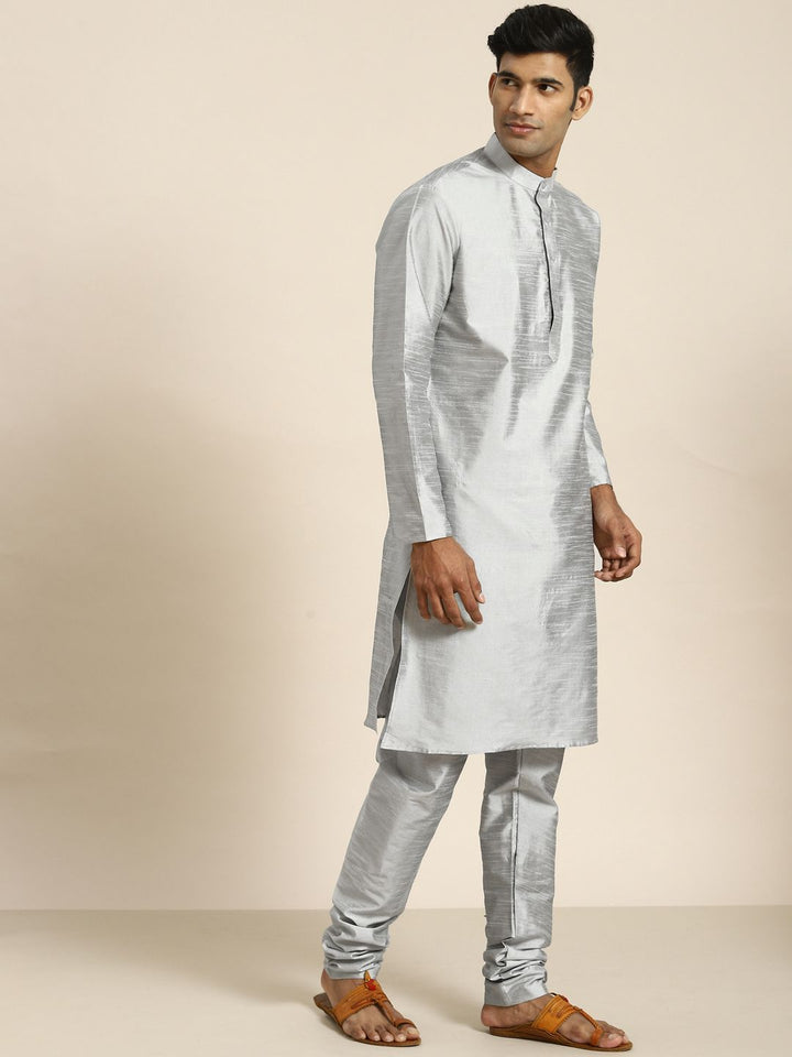 SOJANYA Men Woven Design Kurta with Churidar with Nehru Jacket