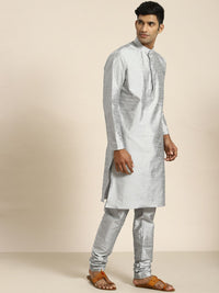 SOJANYA Men Woven Design Kurta with Churidar with Nehru Jacket