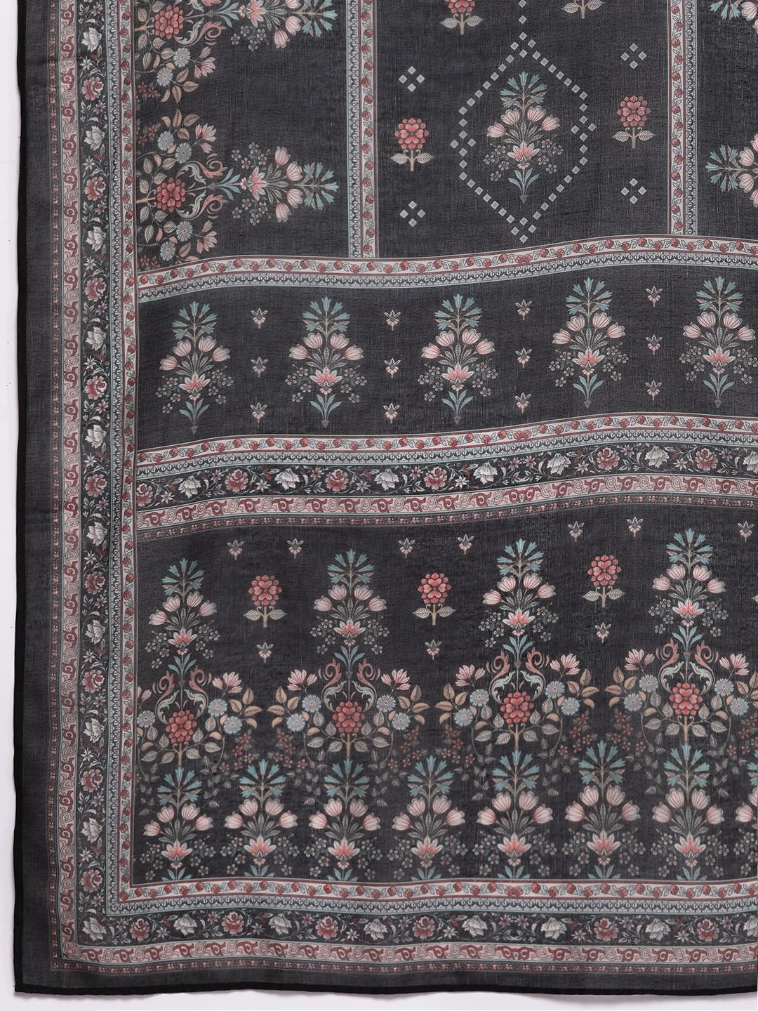 Libas Floral Printed Kurta with Trousers & With Dupatta