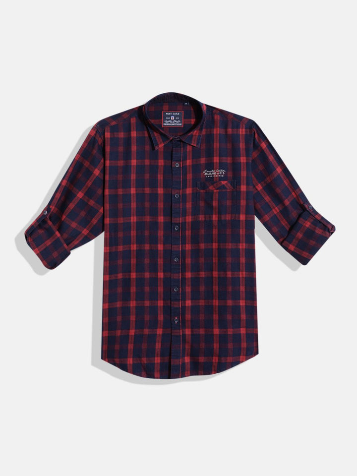 Monte Carlo Boys Checked Casual Smart Fit Shirt