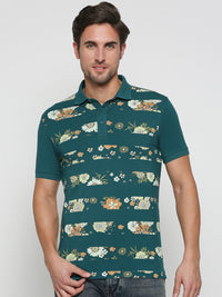 Being Human Floral Printed Polo Collar T-shirt