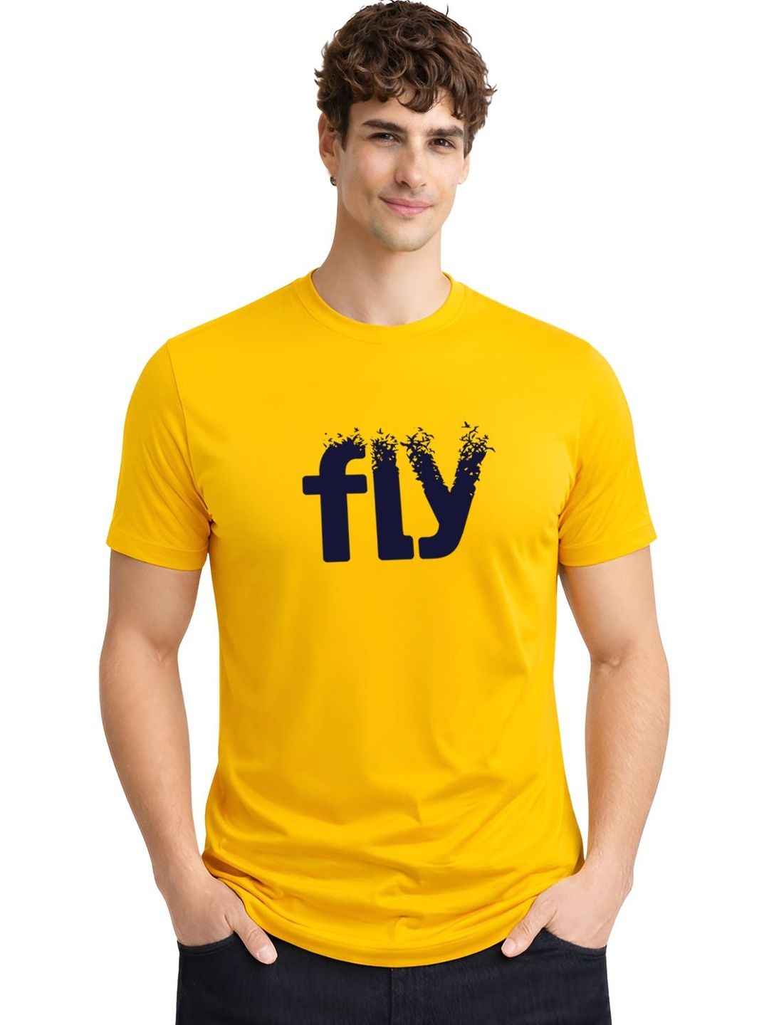 ADRO Men Typography Printed T-shirt