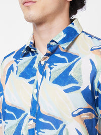 SPYKAR Slim Fit Opaque Printed Cotton Casual Shirt