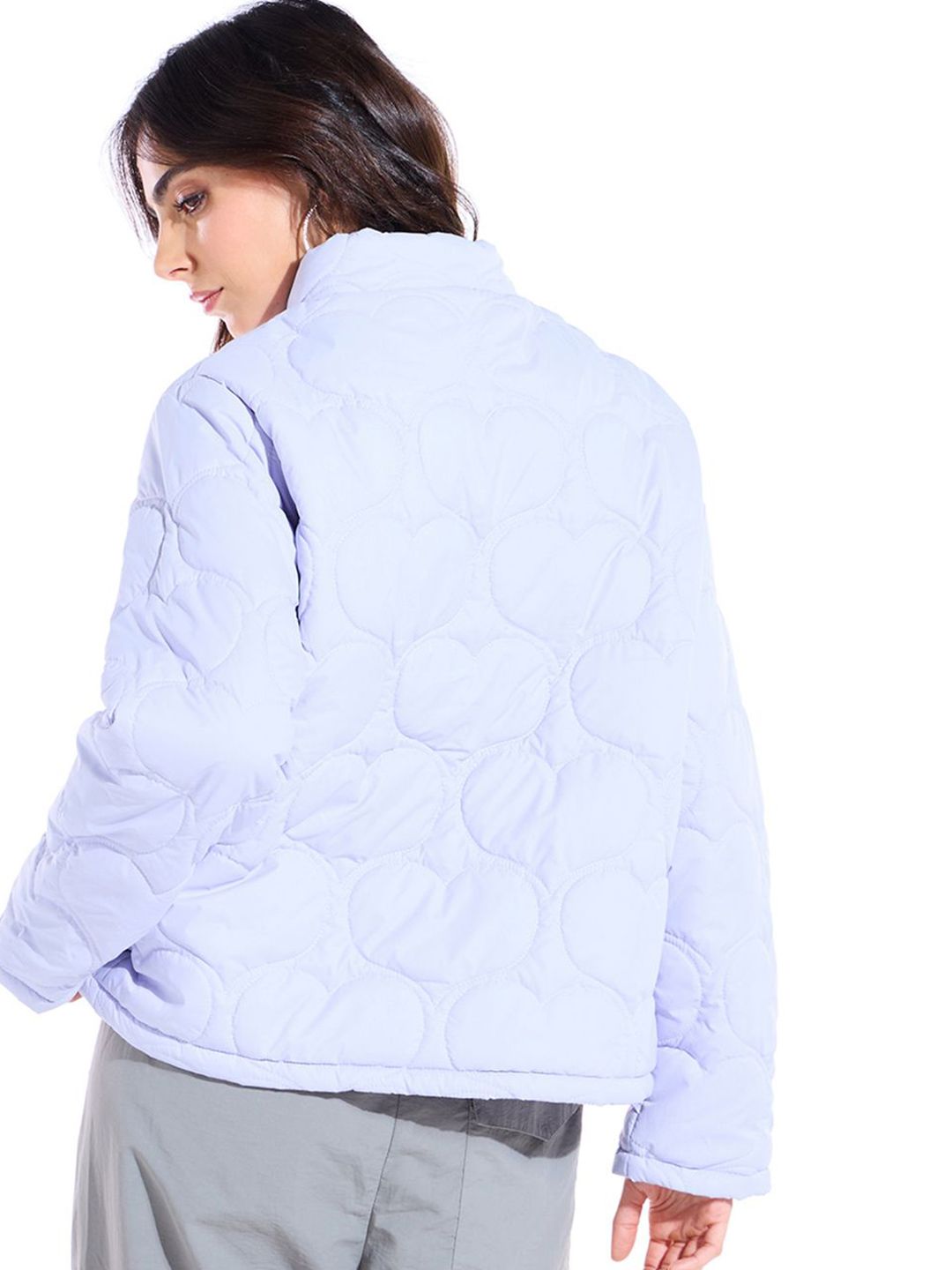 Bewakoof Mock Collar Oversized Puffer Jacket