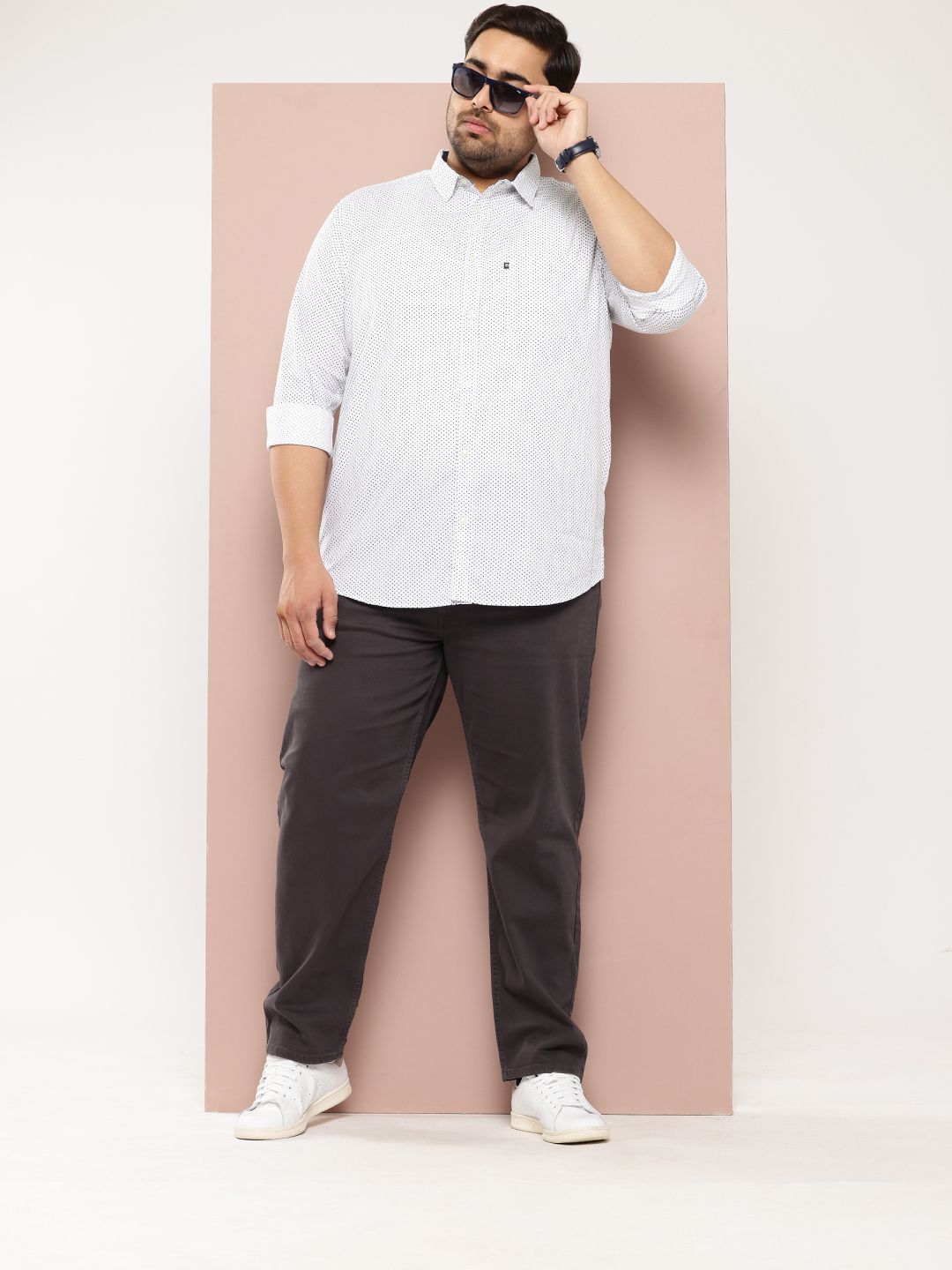 Thomas Scott Plus Size Premium Printed Pure Cotton Casual Shirt