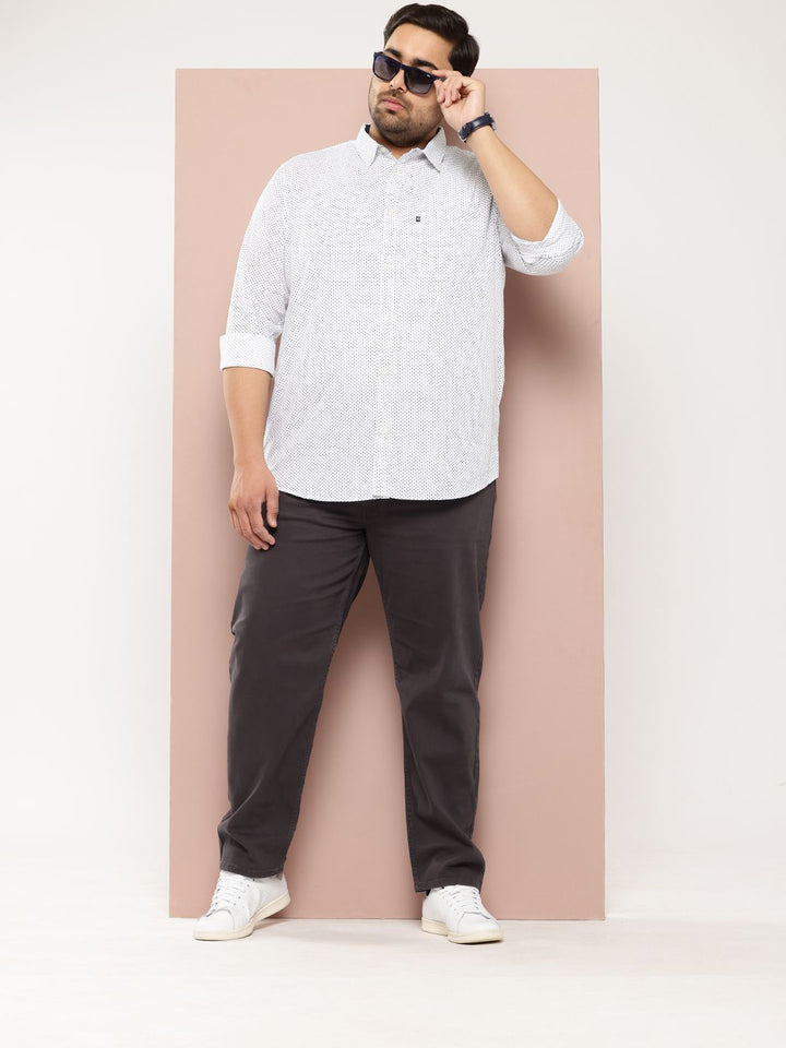 Thomas Scott Plus Size Premium Printed Pure Cotton Casual Shirt