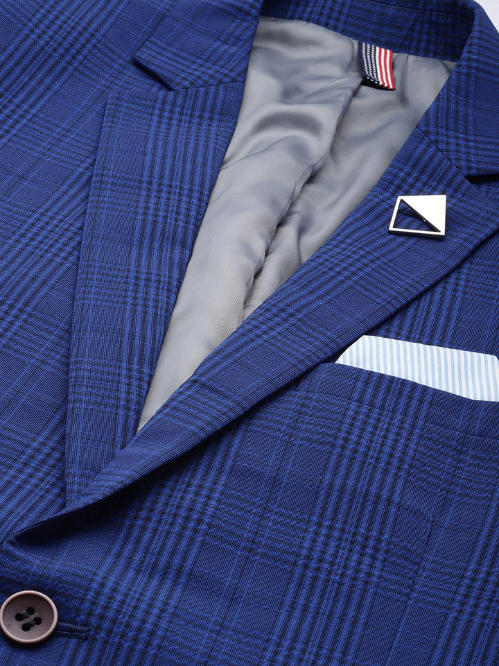 Park Avenue Checked Super Slim Fit Single-Breasted Formal Blazers