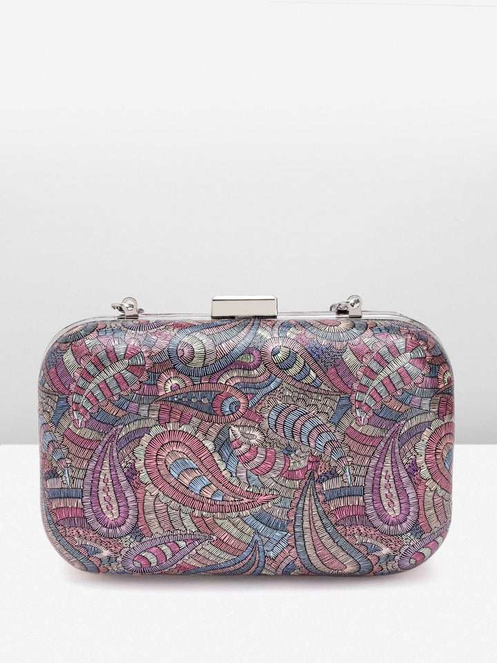 Lino Perros Women Paisley Printed Box Clutch
