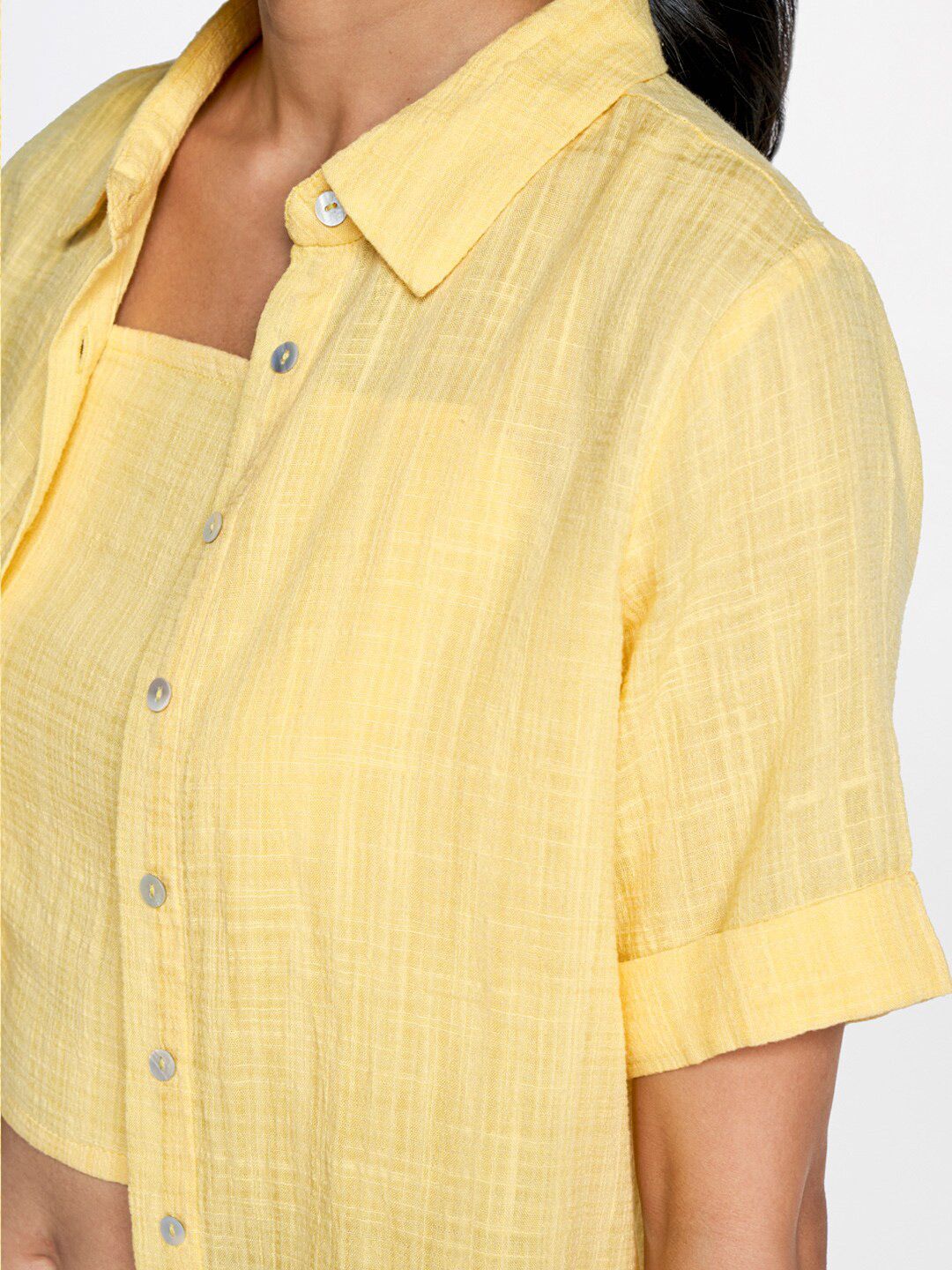 AND Short Sleeves Shirt Style Top