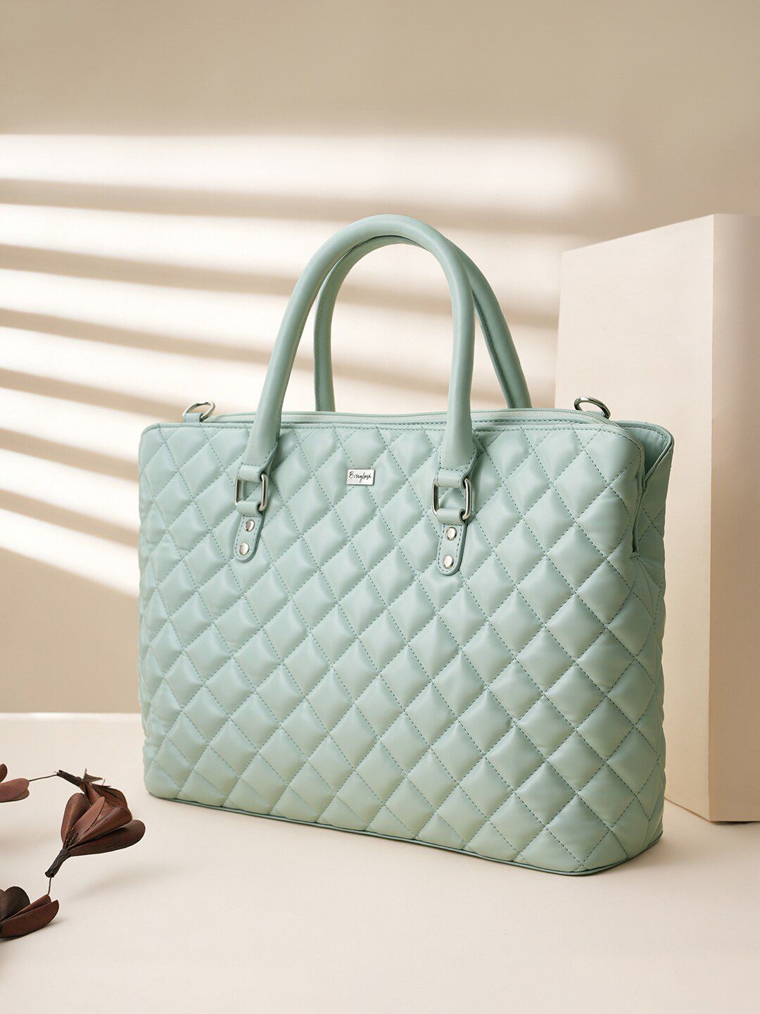 Berrylush Textured Quilted 16 Inch laptop Bag