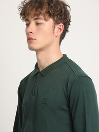 THE BEAR HOUSE Polo Collar Slim Fit Pure Cotton T-shirt