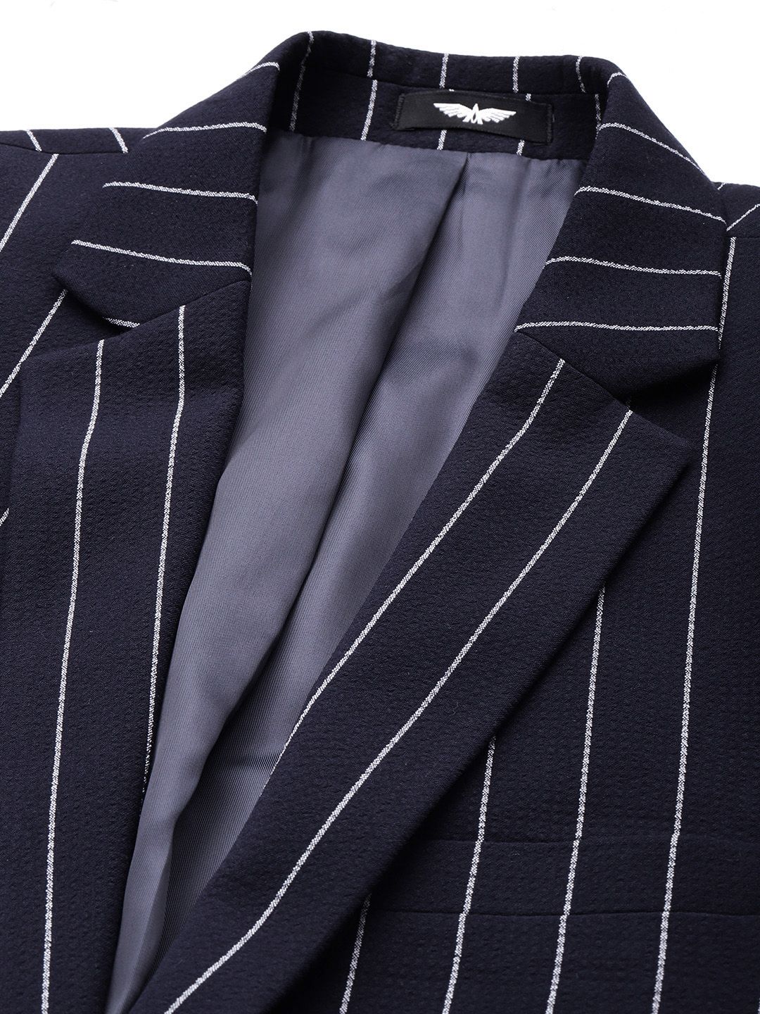 Park Avenue Striped Single Breasted Formal Blazer