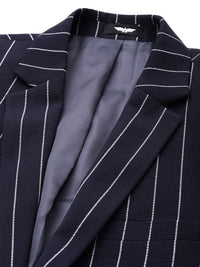 Park Avenue Striped Single Breasted Formal Blazer