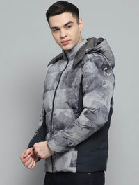 Monte Carlo Men Hooded Colourblocked Casual Lightweight Puffer Jacket