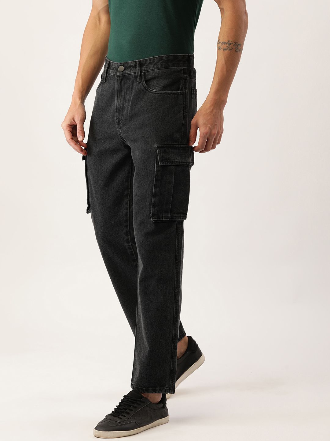 Bene Kleed Men Pure Cotton Relax Fit Denim Cargos
