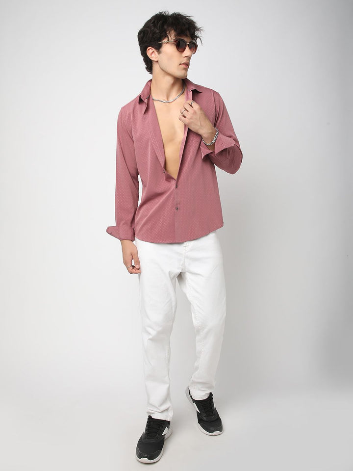 VASTRADO Men Classic Slim Fit Opaque Casual Shirt