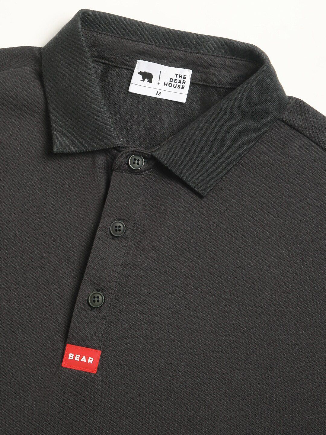 THE BEAR HOUSE Polo Collar Short Sleeves Slim Fit T-shirt