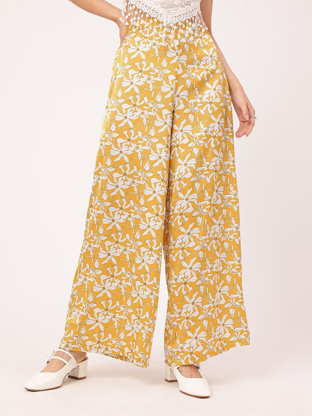 DressBerry Women Petal Parade Swish-Swish Wide Leg Trousers