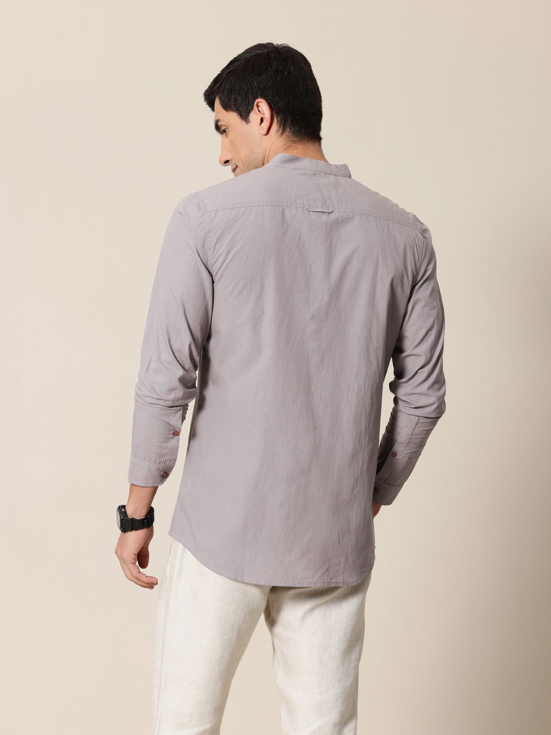 Mr Bowerbird Pure Cotton Floral Embroidered Tailored Fit Opaque Casual Shirt