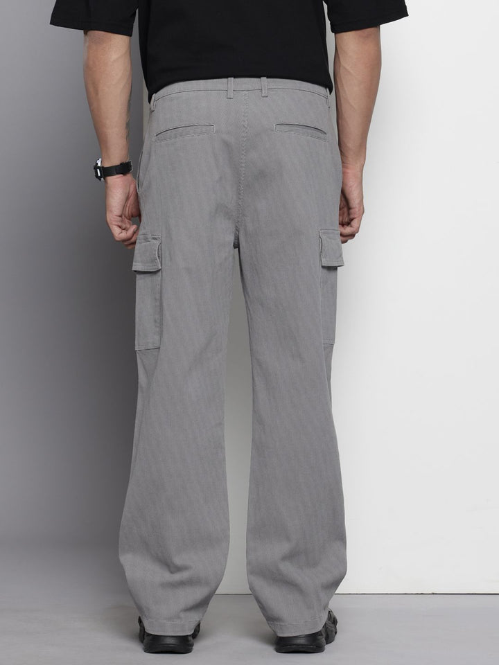 The Indian Garage Co Men Geometric Printed Cargos Trousers