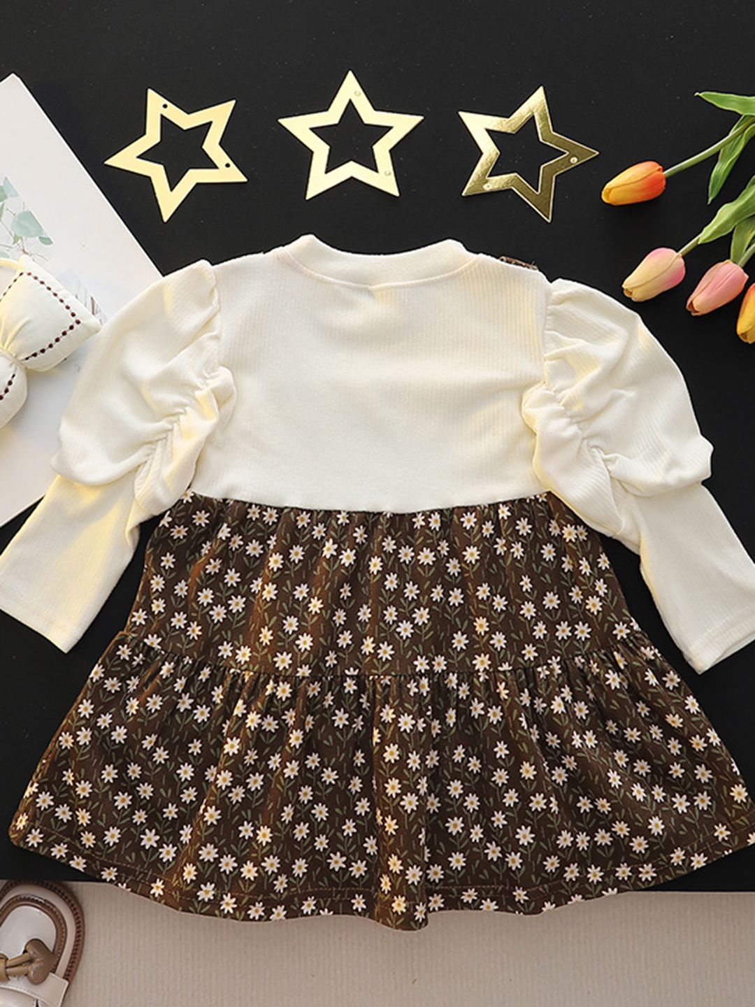 YK Floral Print A-Line Dress