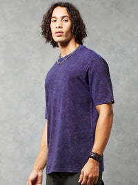 Bewakoof Abstract Printed Drop-Shoulder Sleeves Oversized Cotton T-shirt