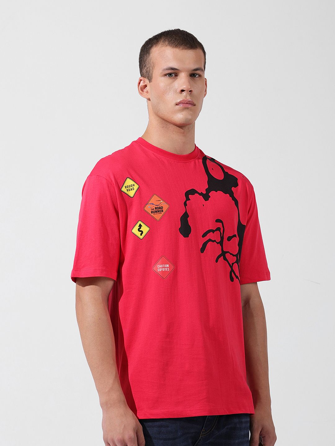 The Indian Garage Co Men Boxy Looney Tunes Printed T-Shirt